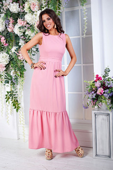 Длинное розовое платье Angela Ricci