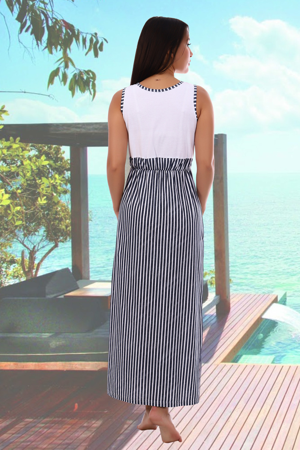 Фото товара 16676, сарафан в морском стиле